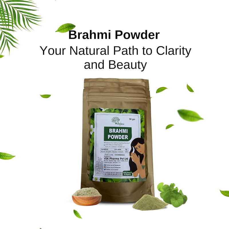 100% Organic Brahmi Powder for Hair Care – 50g