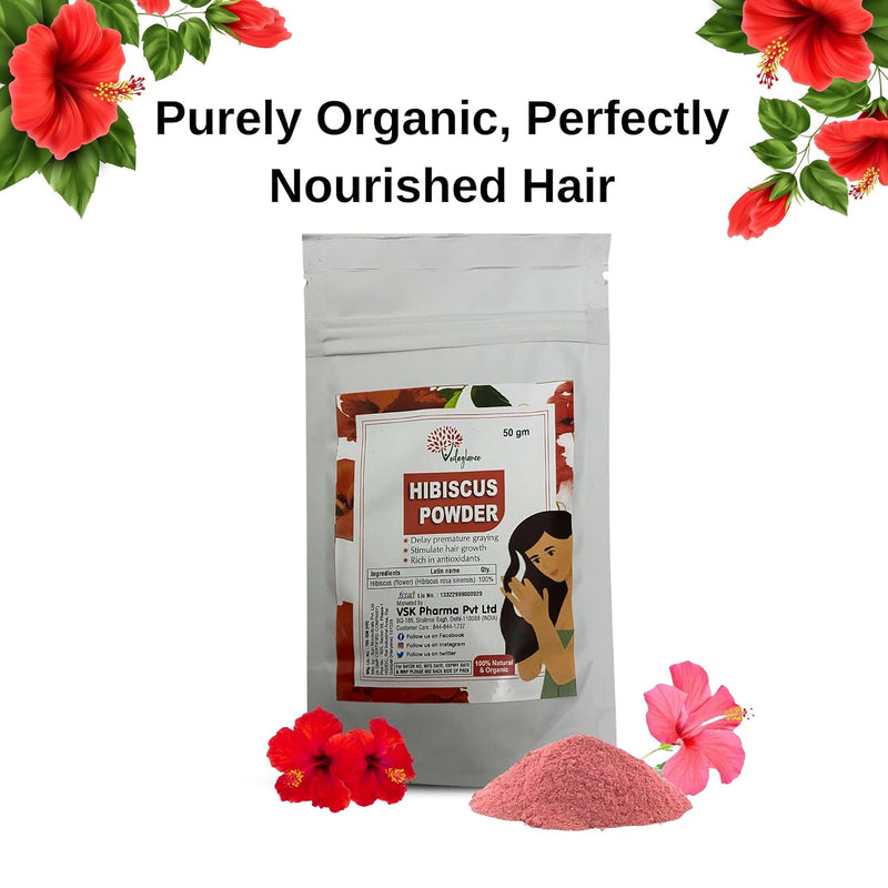 Hibiscus Flower Powder for Hair & Skin Care – 50gm