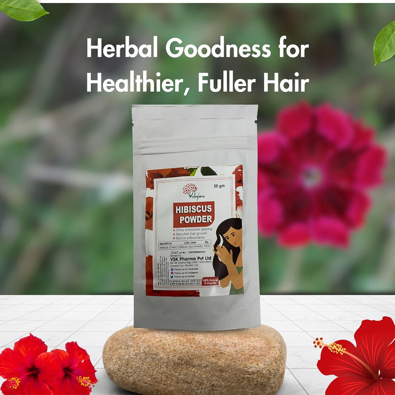 Hibiscus Flower Powder for Hair & Skin Care – 50gm