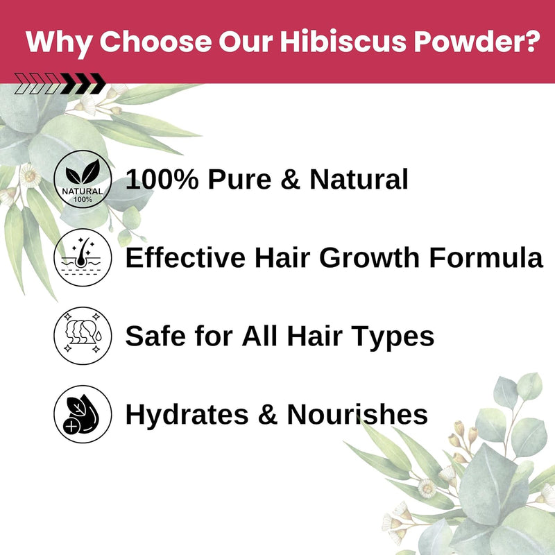 Hibiscus Flower Powder for Hair & Skin Care – 50gm