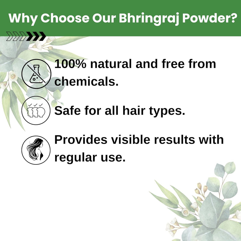 100% Pure Bhringraj Powder for Hair Growth – 50g