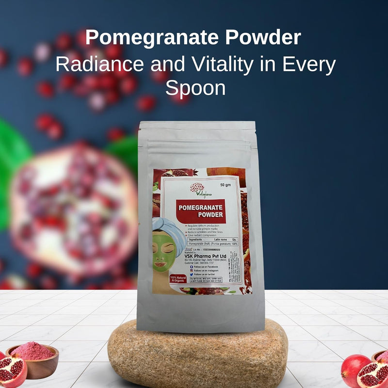 Pomegranate Peel Powder for Skin & Hair Care – 50g