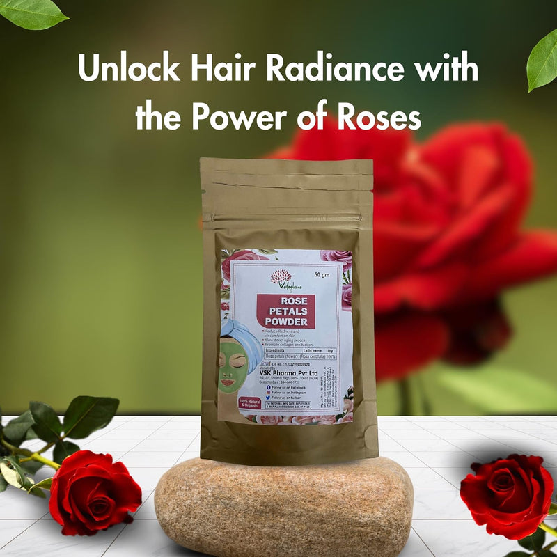 Pure Rose Petals Powder for Face, Skin & Hair – 50g