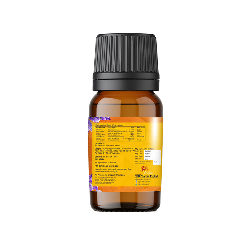 Kumkumadi Saffron Face Oil is an Ayurvedic preparation.