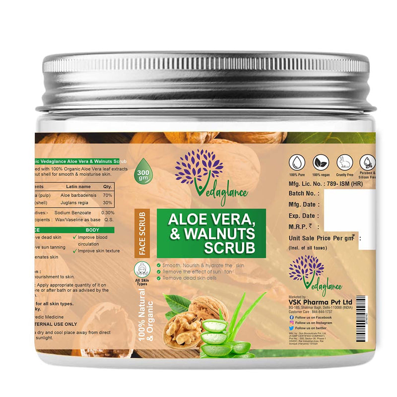 Aloe Vera & Walnut Scrub: Natural Exfoliation for Glowing Skin